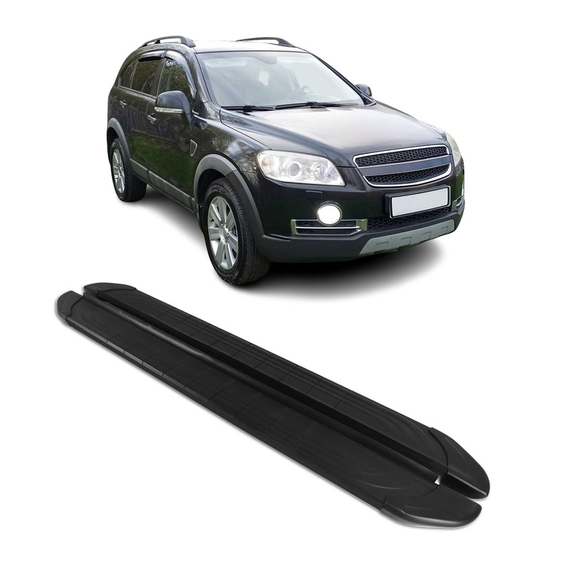 2008-2015 Chevrolet Captiva Sport Running Boards Side Steps Black
