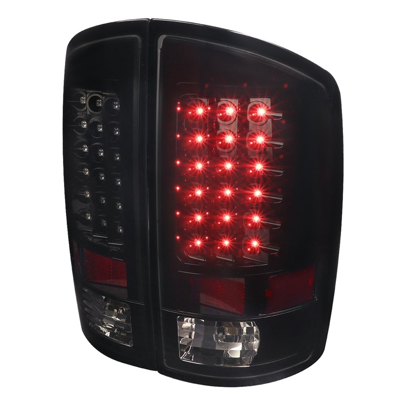 2007-2009 Dodge RAM LED Tail Lights Glossy Black housing/Smoke Lens