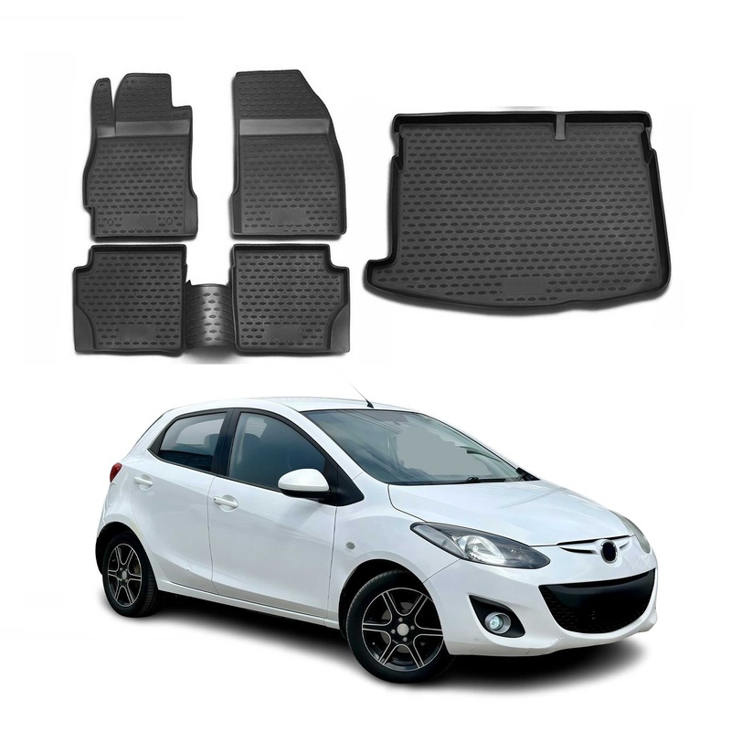 2011-2014 Nissan Juke Floor Mats & Cargo Liner Full Set All Weather Black
