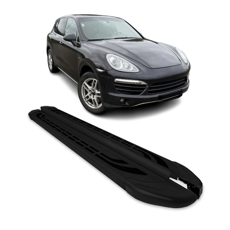 2011-2018 Porsche Cayenne Running Boards Side Steps Black