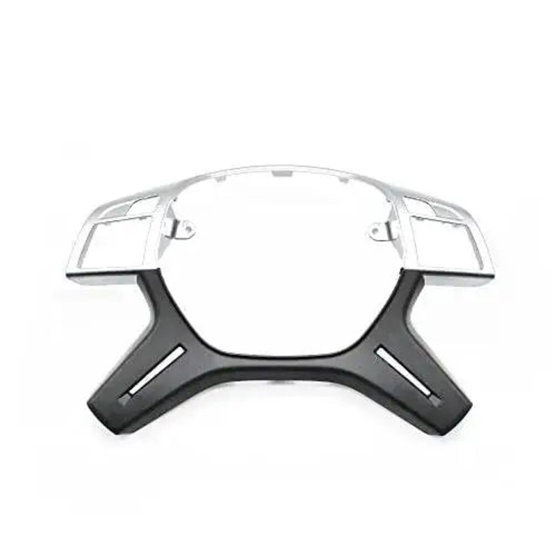 Car Craft Steering Wheel Cover Trim Compatible with Mercedes C Class W204 E Class W212 Ml W166 Gl W166 Gle W166 Gls W166 W463 Steering Wheel Cover Trim Dark Gray Chrome 9946405137249 CC-2687