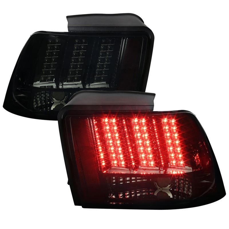 1999-2004 Ford Mustang Sequential LED Tail Lights – RS Chrome/Smoke Lens