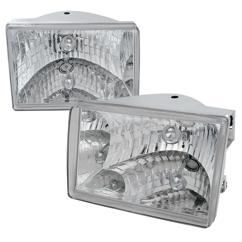 1993-1998 Jeep Grand Cherokee Factory Style Headlights Chrome/Clear Lens