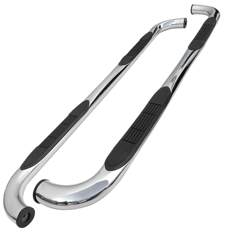 1999-2016 Ford F-250/350/450/550 SuperCrew 3 Chrome Steel Side Step Nerf Bars