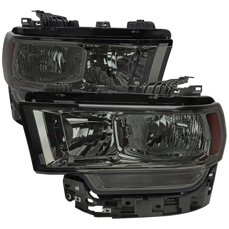 2019-2024 Dodge RAM 2500/3500/4500/5500 Factory Style Headlights Chrome/Smoke