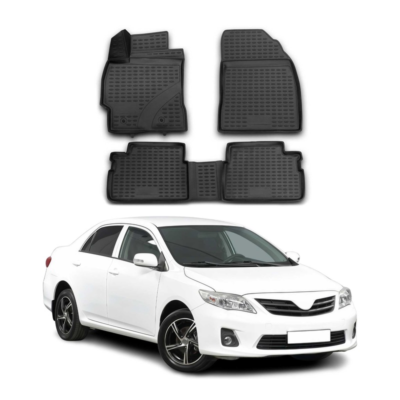 2009-2013 Toyota Matrix RWD Floor Mats Liners Full Set All Weather