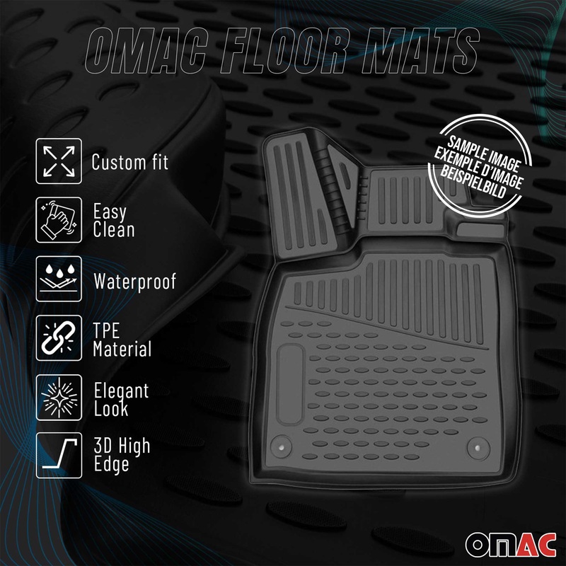 1998-2010 VW New Beetle Floor Mats Liners Full Set All Weather Black