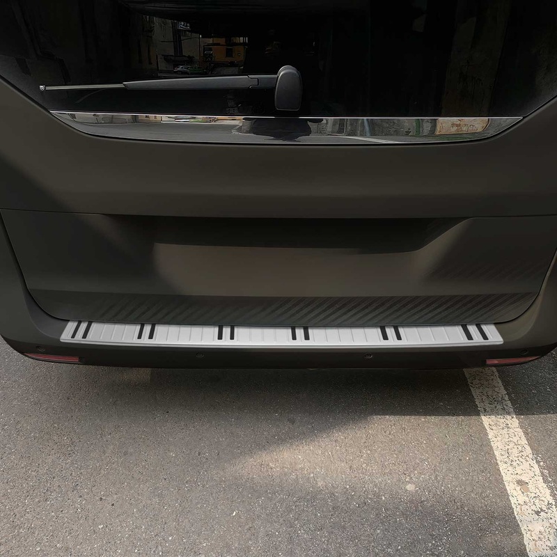 2016-2025 Mercedes Metris Rear Bumper Guard Stainless Steel Brushed with Plastic