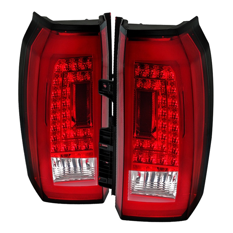 2015-2020 Chevy Tahoe/Suburban LS LT LTZ Premier LED Tail Lights Chrome/Red
