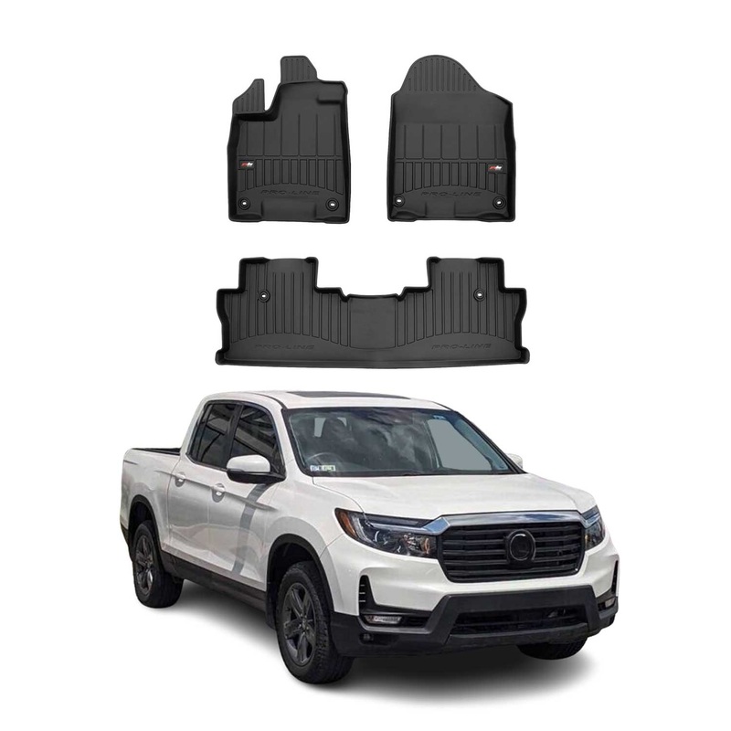 2017-2025 Honda Ridgeline Premium Floor Mats Liners Full Set All Weather Heavy Duty