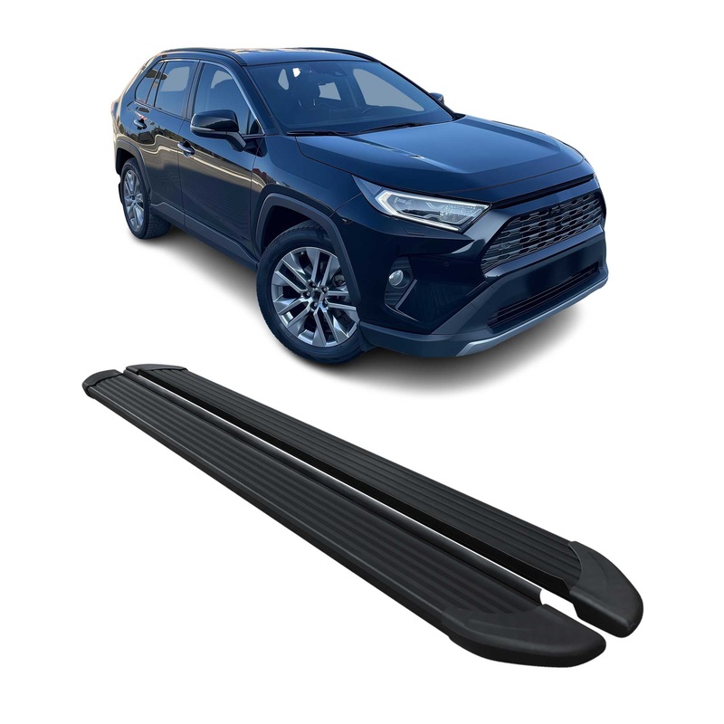 2019-2025 Toyota RAV4 Hybrid Running Boards Side Steps Black