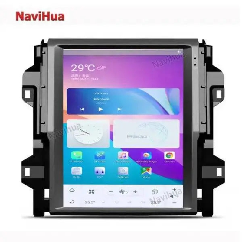 12.1 Inch Vertical Screen Android 9 Car DVD Player Carplay BT Connection Snapdragon Type 4G RAM Tesla Style Fortuner