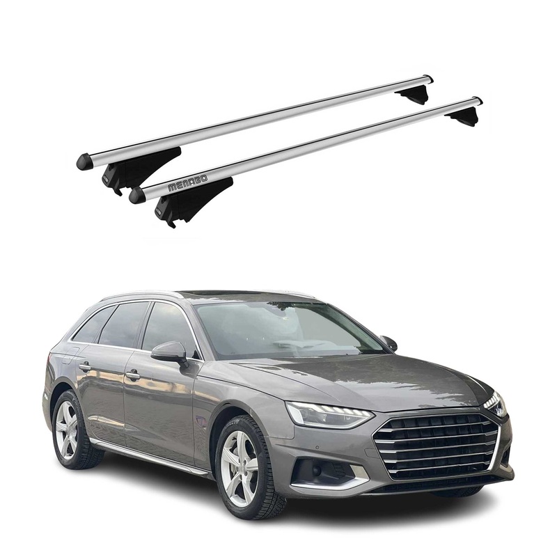 Fits 2017-2023 Audi A4 Allroad Top Roof Racks Cross Bars Grey Aluminium Carrier