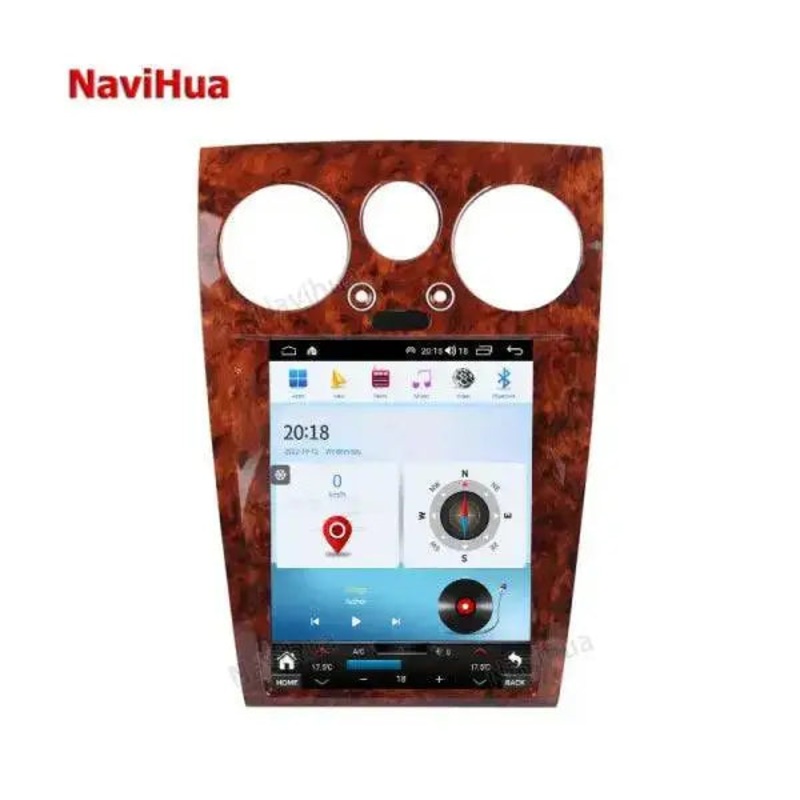 12.1 Inch Android 12 IPS Tesla Style Vertical Screen Autoradio Multimedia DVD for Bentley Continental Flying Spur 2004+