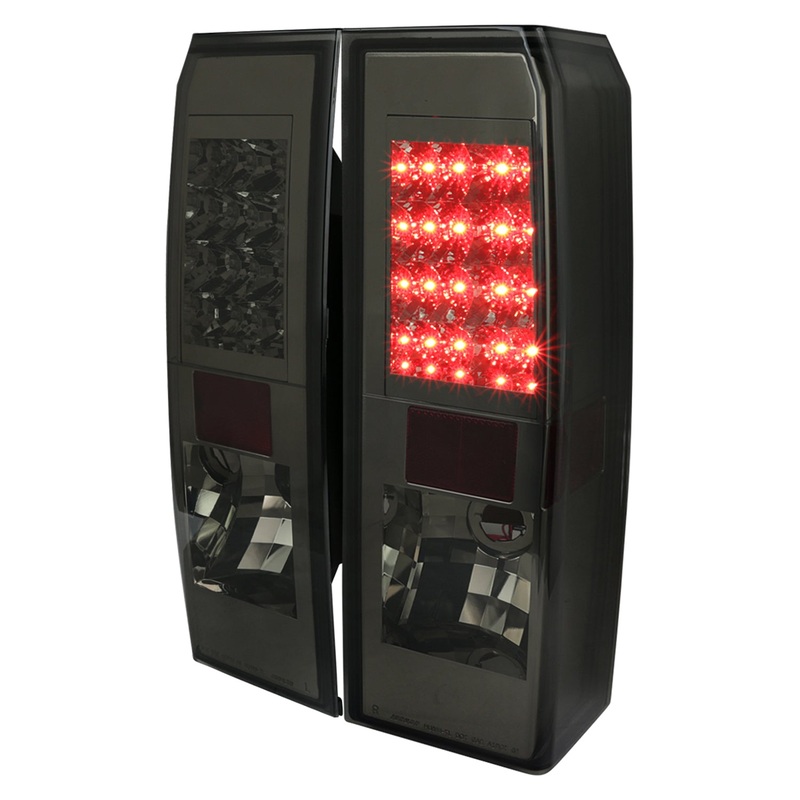 2005-2010 Hummer H3 LED Tail Lights Chrome Housing/Smoke Lens