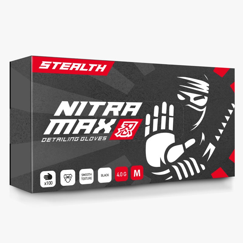 NitraMax STEALTH Pro Detailing Gloves – Black