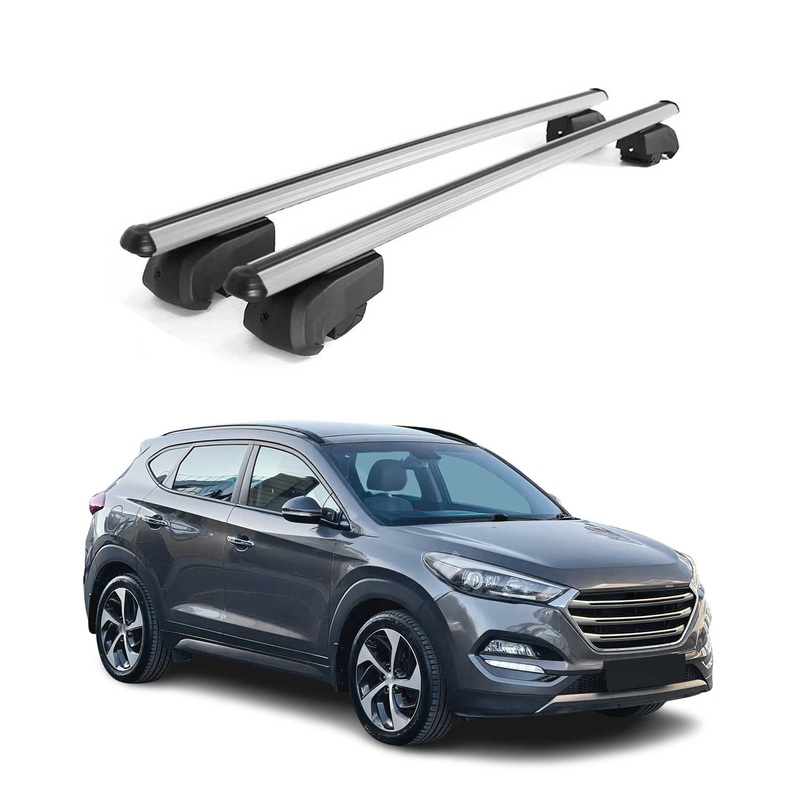 Roof Rack Cross Bars Luggage Carrier for Hyundai Tucson 2016-2021 Gray