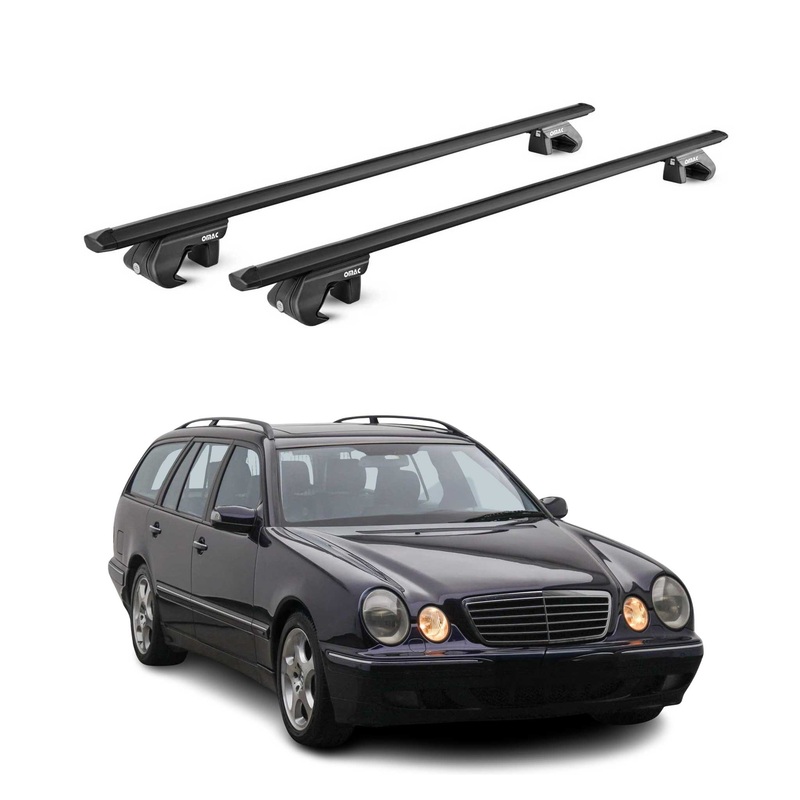 Roof Rack Luggage Carrier for Mercedes E Class S210 Wagon 1998-2009 Alu Black 2x