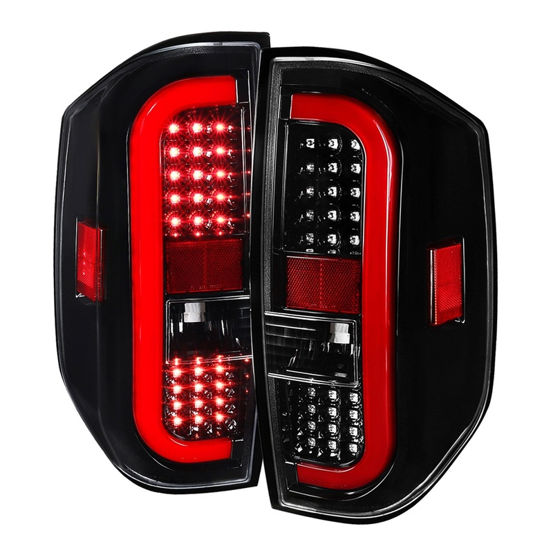 2014-2021 Toyota Tundra Sequential LED Tail Lights Jet Black/Clear Lens
