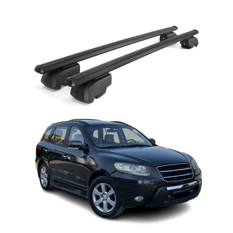 Hyundai Santa Fe 2007-2012 Roof Rack Cross Bars Black