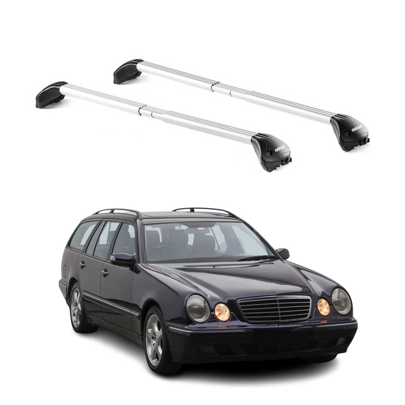 Roof Rack Cross Bars for Mercedes E Class S210 Wagon 1998-2002 Alu Grey 2x