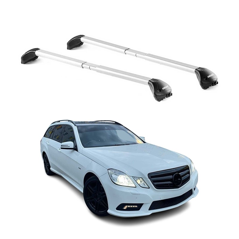Roof Rack Cross Bars for Mercedes E Class S212 Wagon 2011-2016 Alu Grey 2x