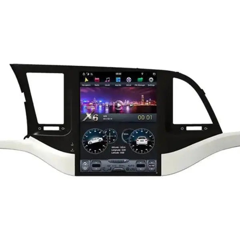 10.4 Inch Car DVD Player GPS Navigation Car Radio Vertical Screen Head Unit for Tesla Style Hyundai Elantra 2016