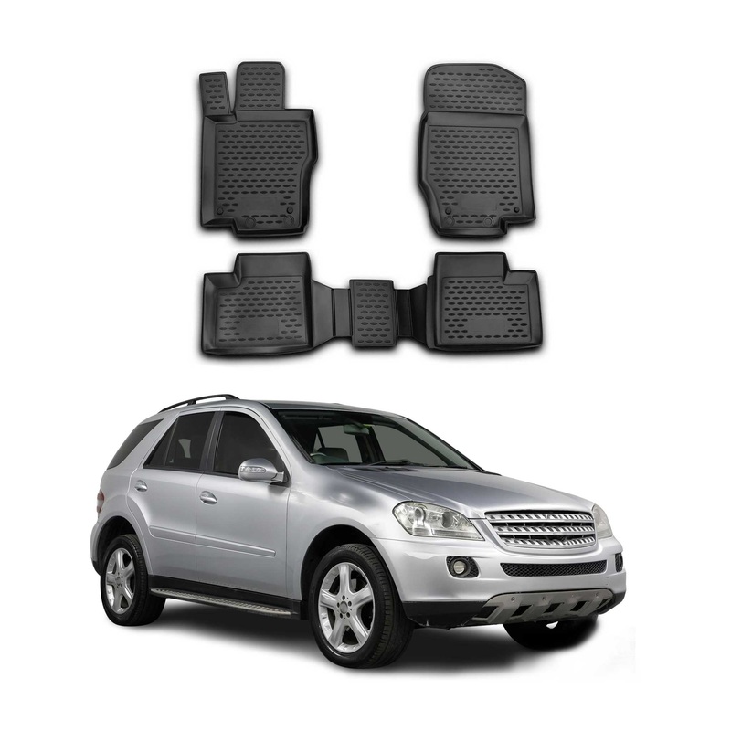 2007-2012 Mercedes GL Class X164 Floor Mats Liners Full Set All Weather Black