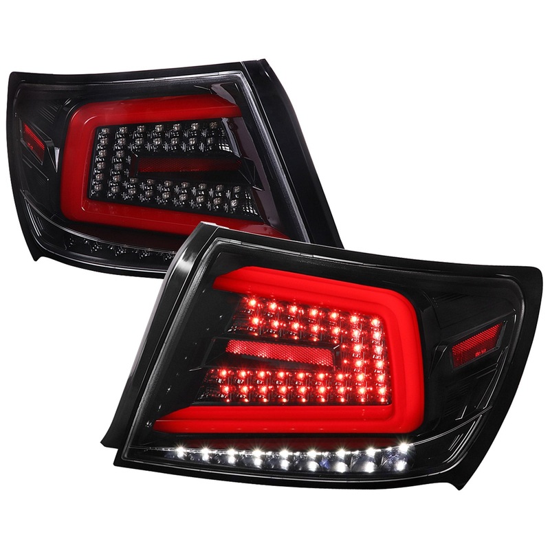 2008-2014 Subaru Impreza WRX/STI LED Turn Signal Tail lights Jet Black/Clear