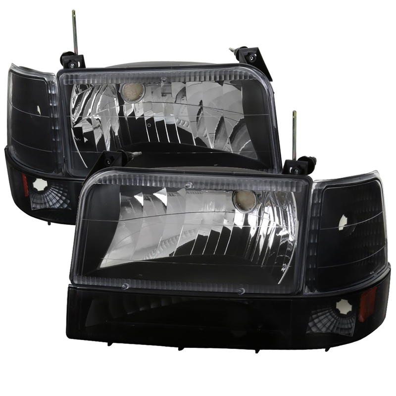 1992-1996 Ford F-150/250/F350/Bronco Factory Headlights Bumper&Corner Lights