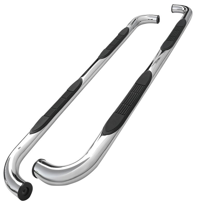 2004-2008 Ford F-150 Super Cab 3 Chrome Stainless Steel Side Step Nerf Bars