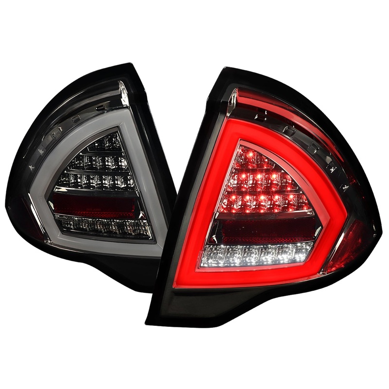 2010-2012 Ford Fusion LED Tail Lights Chrome Housing/Smoke Lens