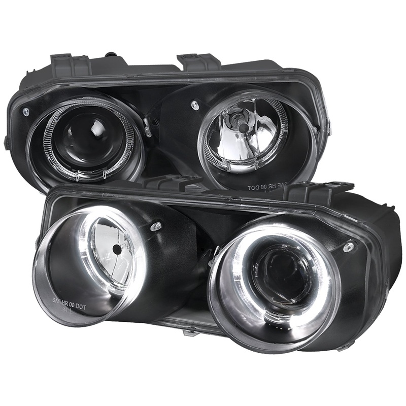1994-1997 Acura Integra 3DR/4DR Dual Halo Projector Headlights Matt Black