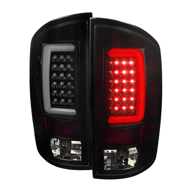 2002-2006 Dodge RAM 1500 2500 3500 LED Tail Lights -G2 Glossy Black/Smoke Lens
