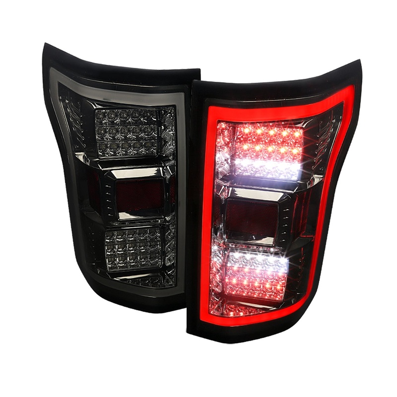 2018-2020 Ford F-150 LED Tail Lights Chrome Housing/Smoke Lens