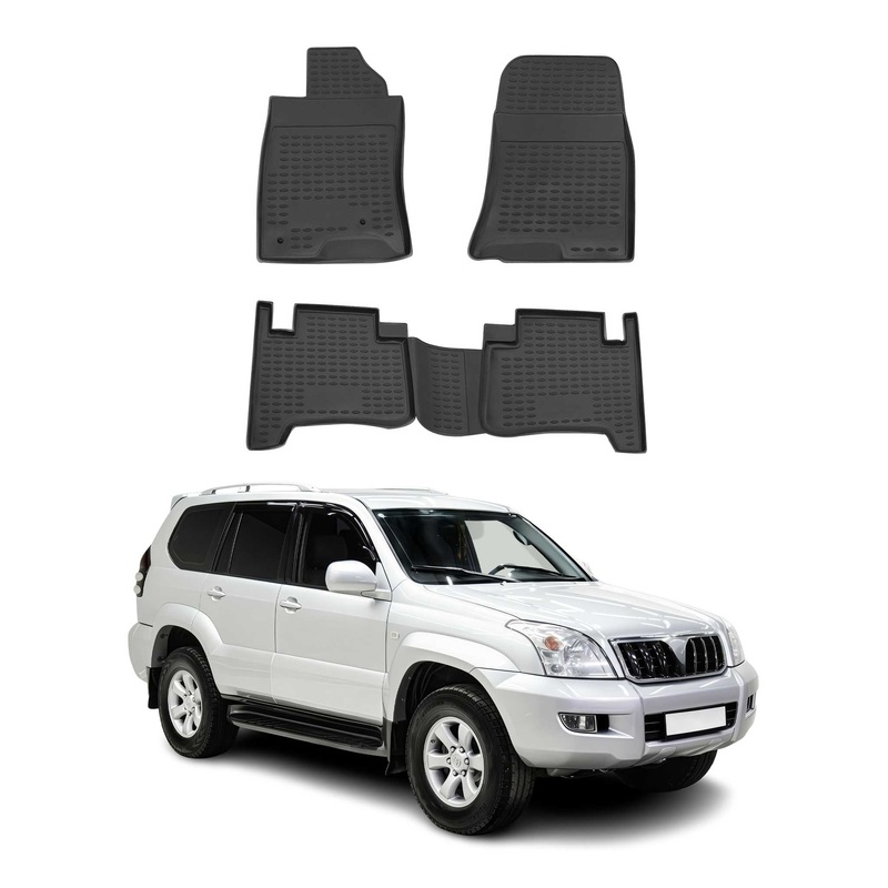 2003-2009 Lexus GX 470 Floor Mats Liners Full Set All Weather Black