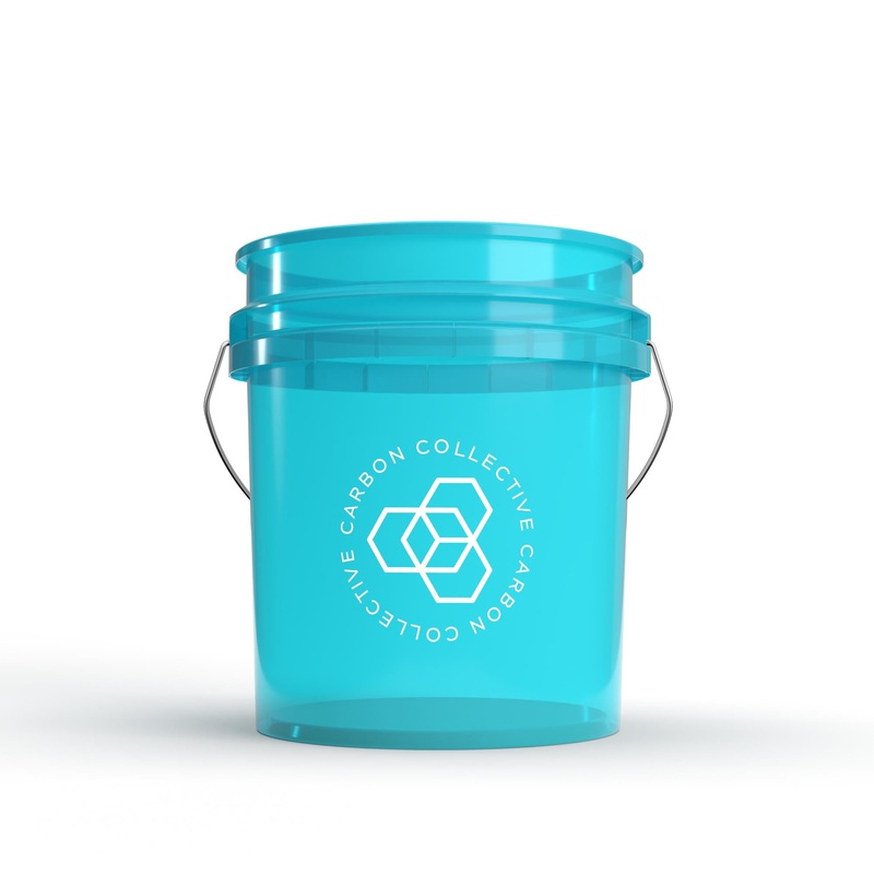 Carbon Collective 13L Detailing Wheel Bucket (Clear Teal)