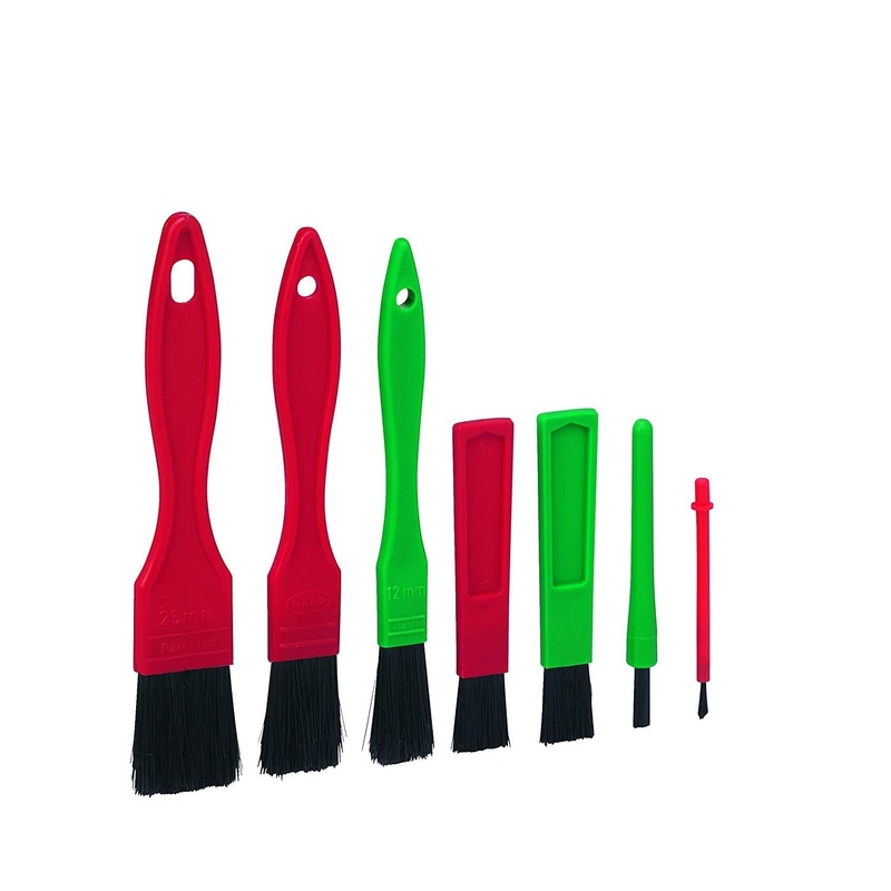 Vikan Detail Brush Set, Soft, 140 mm Length, 70 mm Width, 15 mm Height, 7 Pieces