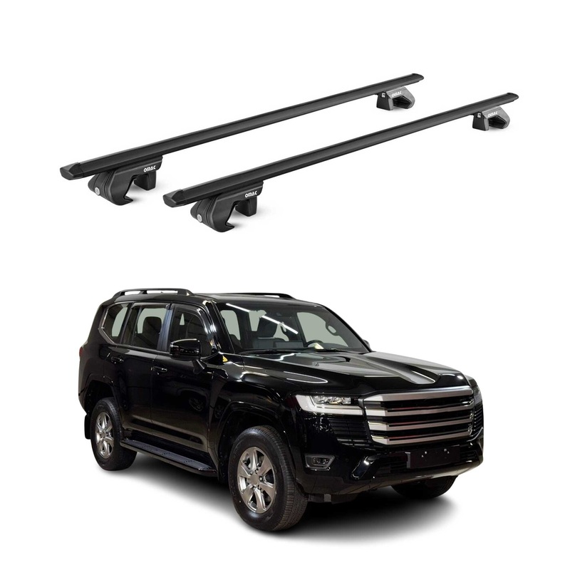 Roof Rack Cross Bars Luggage Carrier for Toyota Land Cruiser 2024-2025 Black 2x