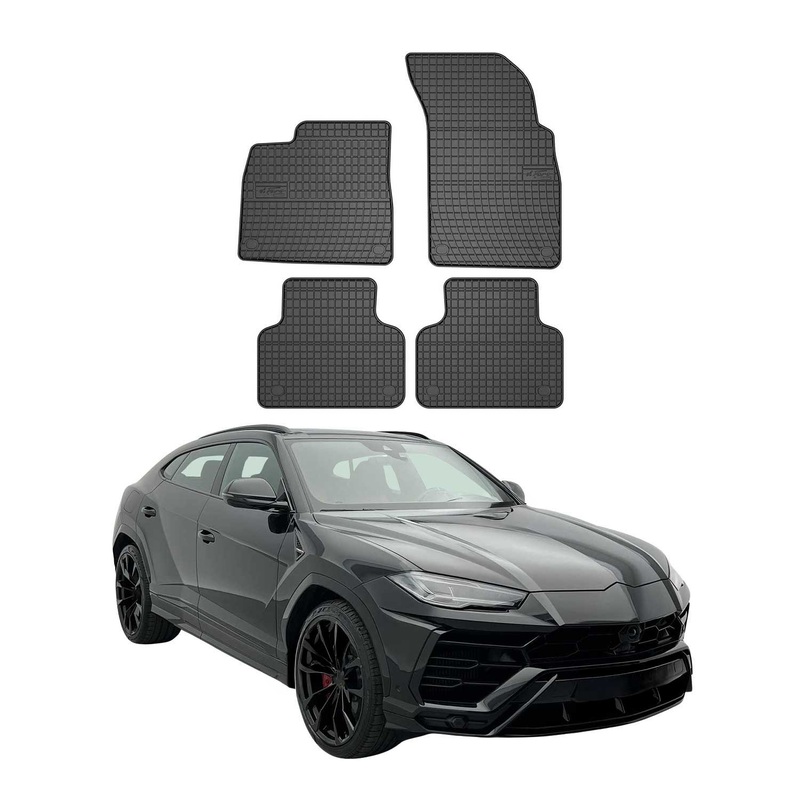 2019-2024 Lamborghini Urus Floor Mats Liners Full Set All Weather Rubber Black