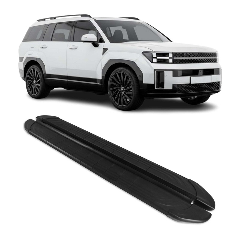 Side Step Running Boards Nerf Bars for Hyundai Santa Fe 2024-2026 Alu Black 2x