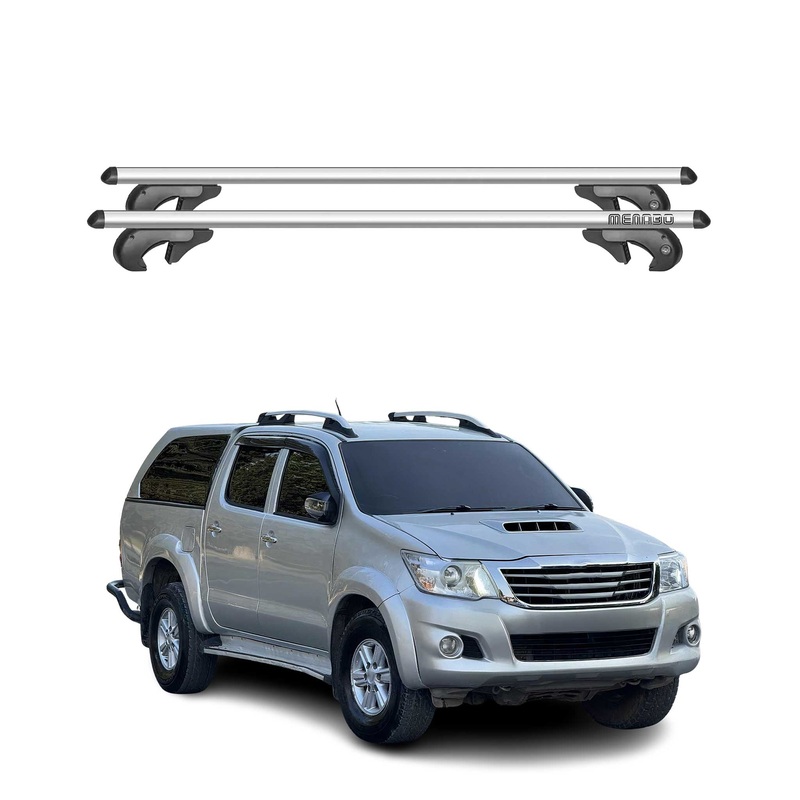 Roof Racks Cross Bars for Toyota Hilux 2005-2015 Gray Aluminium 2Pcs