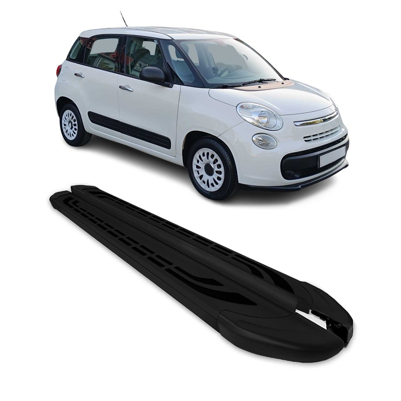 2014-2020 Fiat 500L Running Boards Side Steps Black