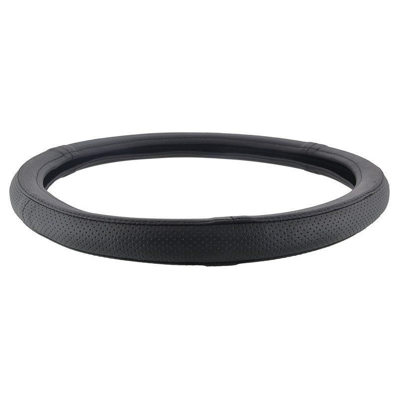 ExtraPGrip Anti-Slip Car Steering Wheel Cover Compatible with Ford Ecosport (2018-2020), (Black)