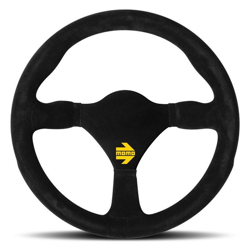 MOMO Mod. 26 Steering Wheel – Black Suede Black Spokes 260mm