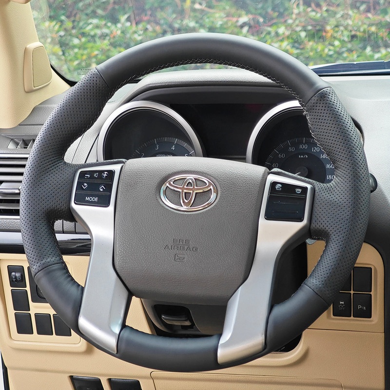 Steering Wheel Cover for Toyota 4Runner Land Cruiser Prado Tacoma Tundra Sequoia SR5 2009-2024
