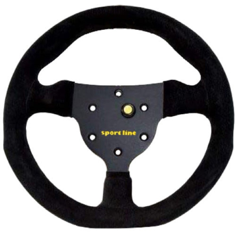 Sport Line Formula Steering Wheel – Black Suede Black Spokes 270mm