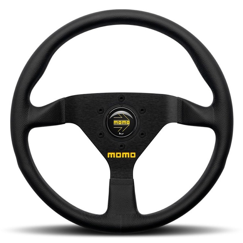 MOMO Mod. 78 Veloce Steering Wheel – Black Leather Black Spokes 320mm