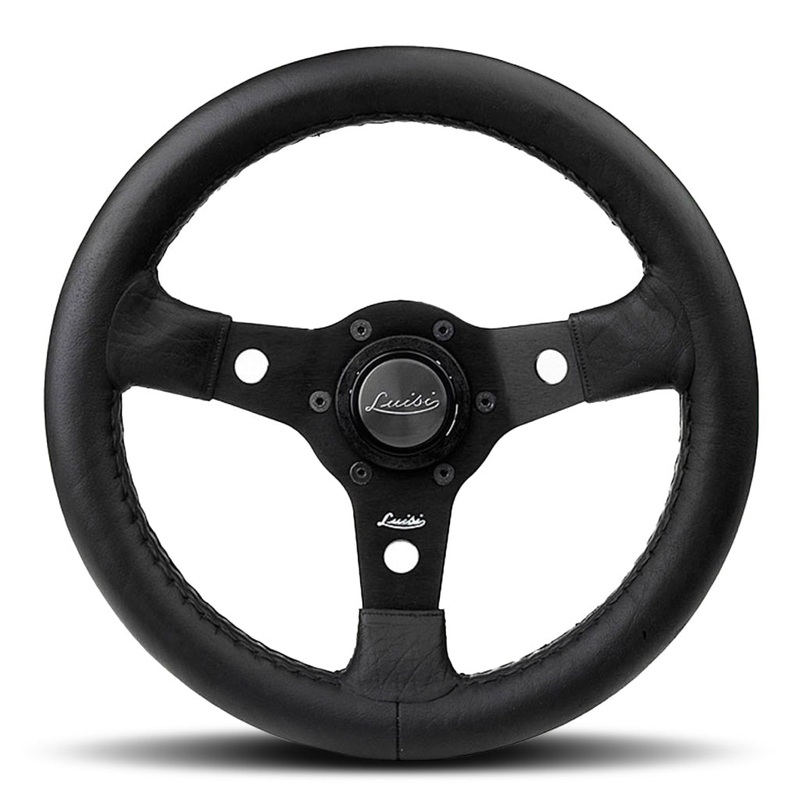 Luisi Nibbio Steering Wheel – Black Polyurethane Black Spokes 320mm