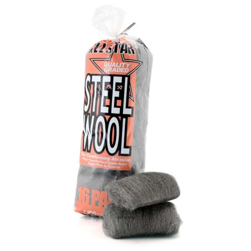 Allstar Steel Wool – 16 Pads|000 – Extra Fine